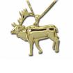 18KW Blue Sapphire Small Moose Pendant : PWL014S1XQI