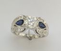 14KW Sapphire Diamond Ring : RSH700147WI