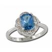 14KW Blue Topaz/Diamond Ring : R021B2WI