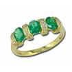 14KY Emerald & Diamond Ring : R117DED2I