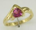 Pink Tourmaline 14K Gold Ring : R16DHNH2C