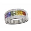 14KW Rainbow Sapphire/Diamond Ring : R20DAPRSWI