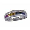 14KW Rainbow Sapphire/Diamond Ring : R20DMGRSWI