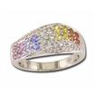 14KW Rainbow Sapphire/Diamond Ring : R20DQRSWI