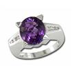 14KW Amethyst/Diamond Ring : R21DVZACWI