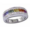 14KW Rainbow Sapphire/Diamond Ring : R25DBRBSWI