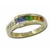14KY Rainbow Sapphire/Diamond Ring : R25DMFRSI