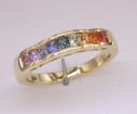 14KY Rainbow Sapphire Ring : R25PAZRBSI