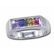 14KW Gents Rainbow Sapphire Ring : R2PGRBSWI