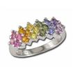 14KW Pastel Rainbow Sapphire Ring : R2PJRBSPWI