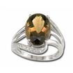 14KY Smokey Quartz/Diamond Ring : R41DFSQI