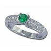 14KW Emerald & Diamond Ring : R45DZE2WI