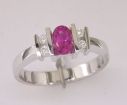 14KW Pink Maine Tourmaline/Diamond Ring : R46DCMPWI