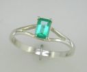 4x6 Emerald Cut Sterling Silver Ring : R47XANM4SI