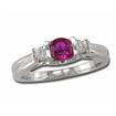 14KW Ruby/Diamond Ring : R4RDFR4WI