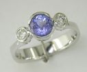 14KW Tanzanite/Diamond Ring : R60DDJ2WI