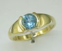 14K Blue Topaz Ring : R60XRNB2C