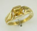 Citrine Buff 14K Gold Ring : R61XCNCBC