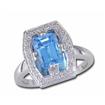 14KW Blue Topaz/Diamond Reflections Ring : R68DVFB2WI