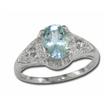 14KW Aquamarine/Diamond Ring : R86DAIQ2WI