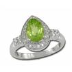 14KW Peridot & Diamond Ring : R96DABT2WI