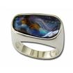 14KW Natural Boulder Opal Gents Ring : RBLDRW01I