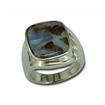 S/S Natural Boulder Opal Gents Ring : RBR0341BXSI