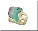 14KY Natural Boulder Opal Ring : RBR0431AXCI