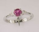 14KW Maine Pink Tourmaline/Dia Ring : RCC006MP3WI