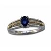 14KW Blue Topaz/Diamond Ring : RCC016B22WI