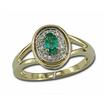 14KY Emerald W Rhodium Diamond Area Ring : RCC023E23CI-D