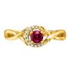 14KW Madagascar Ruby/Diamond Ring : RCC034RM3WI