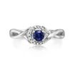14KW Blue Sapphire/Diamond Ring : RCC034S13WI