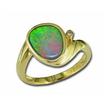14KY Australian Opal Doublet/Diamond Ring W/Diamond : MY-RDBT38-5I