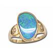 14KY Boulder Opal/Diamond Ring : RBD001-16I