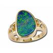 14KY Natural Boulder/Diamond Ring : RBD252I