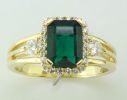 18KY Zambian Emerald/Diamond Ring : RE0000177EI
