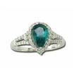 18KW/Y Zambian Emerald/Diamond Ring : REO10095BI