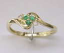 14KY Emerald/Diamond Ring : RPF014E22CI