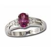 14KW Maine Pink Tourmaline/Diamond Ring : RPF015MP3WI