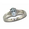 14KW Aquamarine/Diamond Ring : RPF015Q23WI