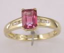 14KY Maine Pink Tourmaline/Diamond Ring : RPF017MP3CI