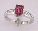 14KW Maine Pink Tourmaline/Diamond Ring : RPF017MP3WI