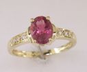 14KY Maine Pink Tourmaline/Diamond Ring : RPF025MP3CI