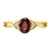 14KW Garnet/Diamond Ring : RPF046G22WI