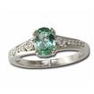 14KY Aquamarine/Diamond Ring : RPF047Q22CI