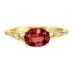 14KY Garnet/Diamond Ring : RPF049G22CI