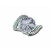 14KW Carved Flower Pink Amethyst/Diamond Ring : RPF064A23WI