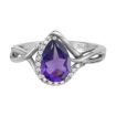 14KW Blue Topaz/Diamond Ring : RPF068B22WI