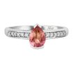 14KW Pink Tourmaline/Diamond Ring : RPF070H22WI